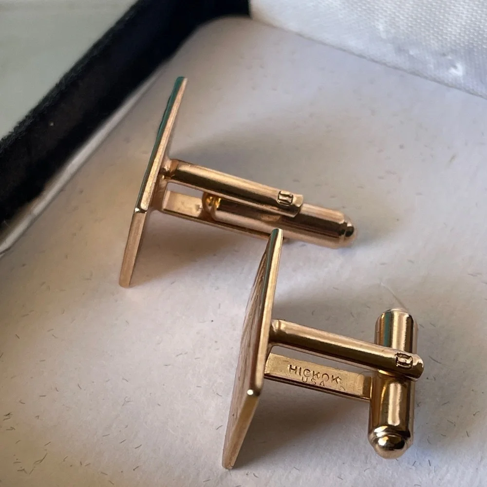 Vintage Hickok Mid-century Modernist Rectangular Cufflinks